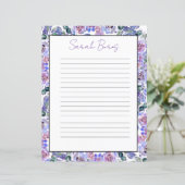Elegant Floral Monogram Stationery Paper (スタンド正面)