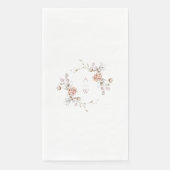Elegant Floral Monogram Wedding Guest Towel (正面)