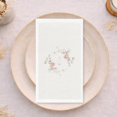 Elegant Floral Monogram Wedding Guest Towel