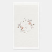 Elegant Floral Monogram Wedding Guest Towel (正面)