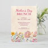 Elegant Floral Mother’s Day Brunch 招待状 (スタンド正面)