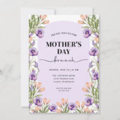 Elegant Floral Mother's Day Brunch Invitation (正面)