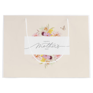 Elegant Floral Mother's Day Gift Bag ラージペーパーバッグ