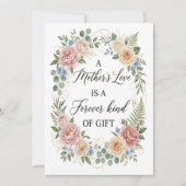 Elegant Floral Mother's Love Forever Gift Greeting カード (正面)