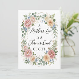Elegant Floral Mother's Love Forever Gift Greeting カード