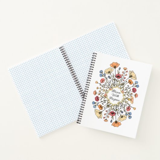 Elegant Floral Motivational Notebook ノートブック (内部)