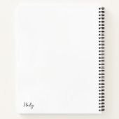 Elegant Floral Motivational Notebook ノートブック (裏面)