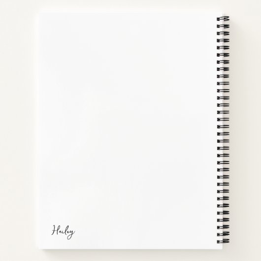 Elegant Floral Motivational Notebook ノートブック (裏面)