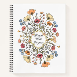 Elegant Floral Motivational Notebook ノートブック