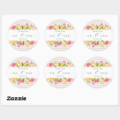Elegant Floral Mr & Mrs Wedding | Sticker Seal ラウンドシール (シート)
