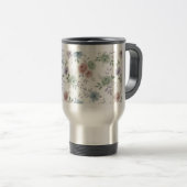 Elegant Floral Mug Wrap – Optional Personalization トラベルマグ (正面右)