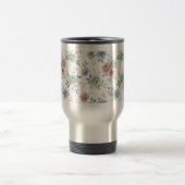 Elegant Floral Mug Wrap – Optional Personalization トラベルマグ (中央)