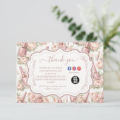 Elegant Floral Nail Artist Business サンキューカード (スタンド正面)