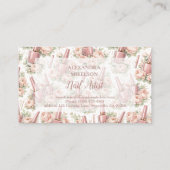Elegant Floral Nail Artist Business 名刺 (裏面)