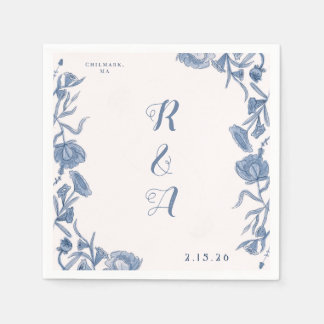 Elegant Floral Napkins スタンダードカクテルナプキン