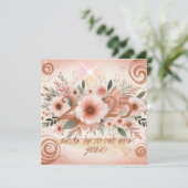 Elegant Floral New Year 2025 Greeting Card シーズンカード (スタンド正面)