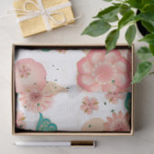 Elegant Floral Ornament Spring Peach Garden  薄葉紙 (ギフト)