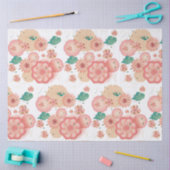 Elegant Floral Ornament Spring Peach Garden  薄葉紙 (クラフト)