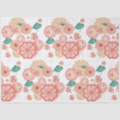 Elegant Floral Ornament Spring Peach Garden  薄葉紙 (正面)