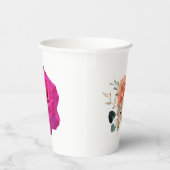 Elegant Floral Paper Cups – Soft Botanical Design 紙コップ (右)