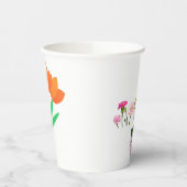 Elegant Floral Paper Cups – Soft Botanical Design 紙コップ (左)