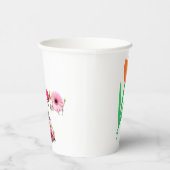 Elegant Floral Paper Cups – Soft Botanical Design 紙コップ (右)