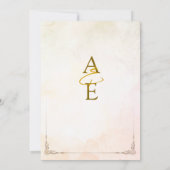 Elegant Floral Pastel Watercolor Boho Wedding  招待状 (裏面)