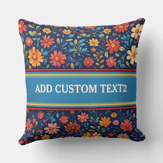 Elegant Floral Pattern クッション (裏面)