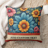 Elegant Floral Pattern クッション (ブランケット)