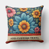 Elegant Floral Pattern クッション (裏面)