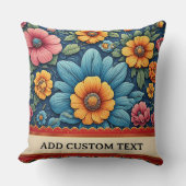 Elegant Floral Pattern クッション (正面)