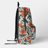 Elegant floral pattern プリントバックパック (左)