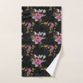 Elegant floral pattern bath towel set バスタオルセット (ハンドタオル)