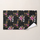 Elegant floral pattern bath towel set バスタオルセット (ハンドタオル)