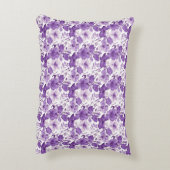 Elegant floral pattern in purple tones アクセントクッション (裏面(縦))