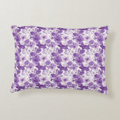 Elegant floral pattern in purple tones アクセントクッション (裏面)