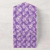 Elegant floral pattern in purple tones オールインワン招待状 (外側)