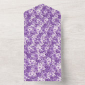 Elegant floral pattern in purple tones オールインワン招待状 (内側)