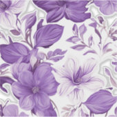 Elegant floral pattern in purple tones シール (正面)