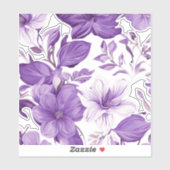 Elegant floral pattern in purple tones シール (シート)