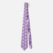 Elegant floral pattern in purple tones ネクタイ (正面)