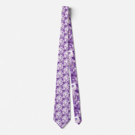 Elegant floral pattern in purple tones ネクタイ