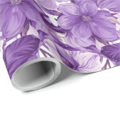 Elegant floral pattern in purple tones ラッピングペーパー (ロールコーナー)