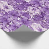 Elegant floral pattern in purple tones ラッピングペーパー (角)