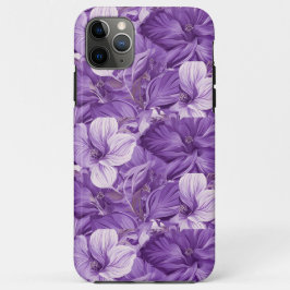 Elegant floral pattern in purple tones iPhone 11 pro maxケース