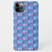 Elegant floral pattern in purple tones iPhoneケース (裏面)