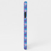 Elegant floral pattern in purple tones iPhoneケース (右側)