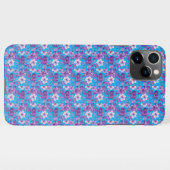 Elegant floral pattern in purple tones iPhoneケース (裏面横)