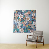 Elegant floral pattern in small hand draw flower. タペストリー (インサイチュ(横))