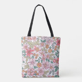 Elegant floral pattern in small hand draw flower. トートバッグ (裏面)
